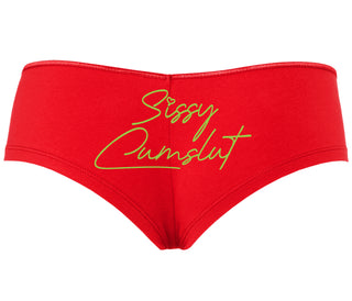 Sissy Cumslut - Red Boyshort