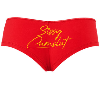 Sissy Cumslut - Red Boyshort