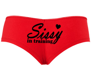 Sissy In Training - Red Boyshort