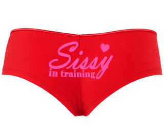 Sissy In Training - Red Boyshort