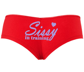 Sissy In Training - Red Boyshort