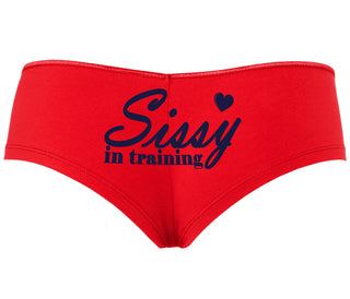Sissy In Training - Red Boyshort
