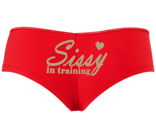 Sissy In Training - Red Boyshort
