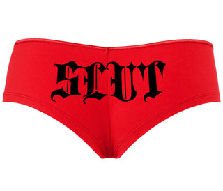 Slut - Goth Look - Red Boyshort