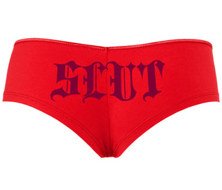 Slut - Goth Look - Red Boyshort