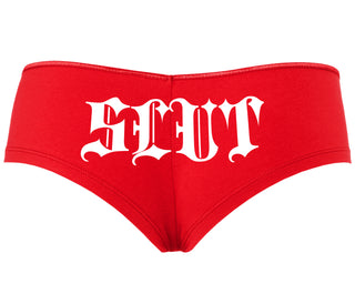 Slut - Goth Look - Red Boyshort