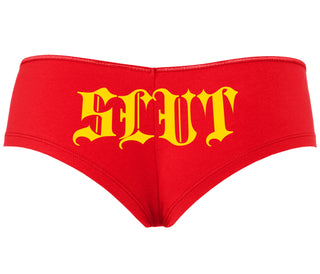 Slut - Goth Look - Red Boyshort