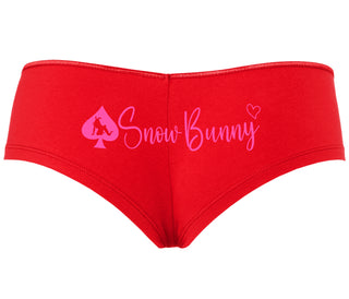 Snow Bunny - Queen of Spades - Red Boyshort