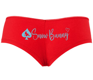 Snow Bunny - Queen of Spades - Red Boyshort