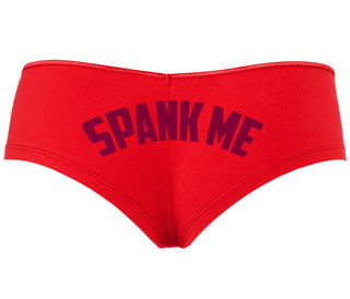 Spank Me - Bold Design - Red Boyshort
