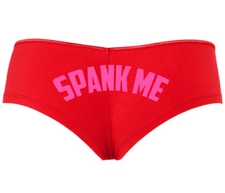 Spank Me - Bold Design - Red Boyshort