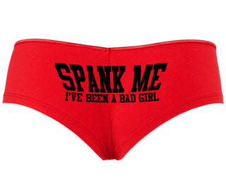 Spank Me I've Been A Bad Girl - Red Boyshort