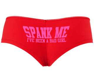Spank Me I've Been A Bad Girl - Red Boyshort