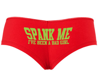 Spank Me I've Been A Bad Girl - Red Boyshort
