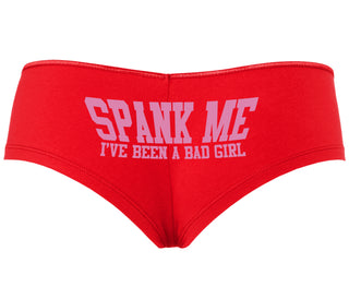 Spank Me I've Been A Bad Girl - Red Boyshort