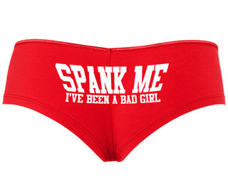 Spank Me I've Been A Bad Girl - Red Boyshort
