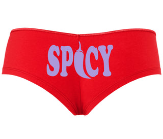 Spicy - Cute Pepper Logo - Red Boyshort
