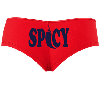 Spicy - Cute Pepper Logo - Red Boyshort