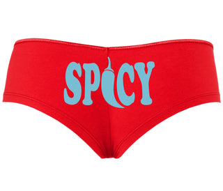 Spicy - Cute Pepper Logo - Red Boyshort