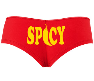 Spicy - Cute Pepper Logo - Red Boyshort