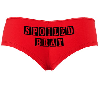 Spoiled Brat - Block Design - Red Boyshort
