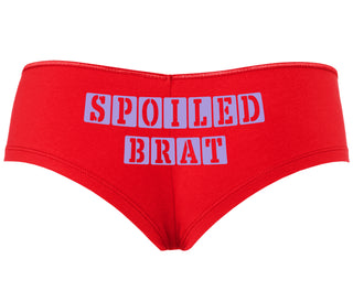 Spoiled Brat - Block Design - Red Boyshort
