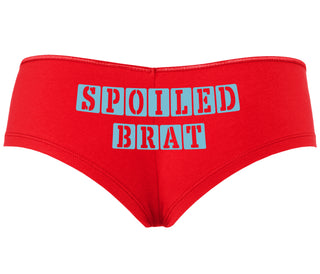 Spoiled Brat - Block Design - Red Boyshort