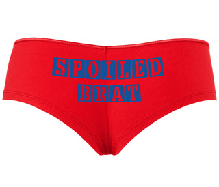 Spoiled Brat - Block Design - Red Boyshort