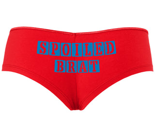 Spoiled Brat - Block Design - Red Boyshort