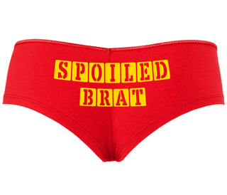 Spoiled Brat - Block Design - Red Boyshort