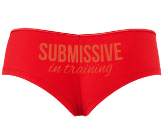 Submissive In Training - Red Boyshort
