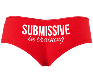 Submissive In Training - Red Boyshort