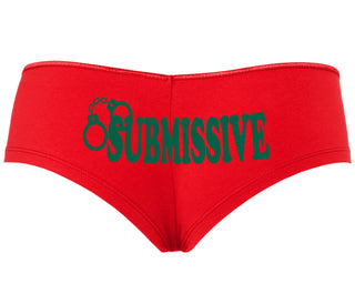 Submissive - Cuff Logo - Red Boyshort