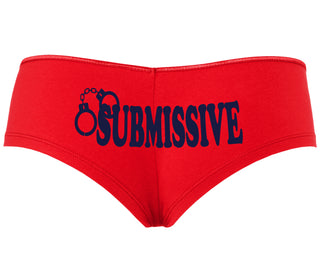 Submissive - Cuff Logo - Red Boyshort