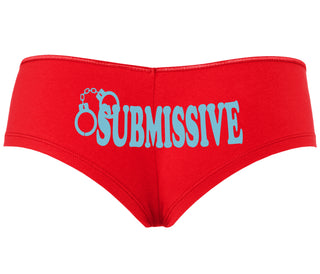 Submissive - Cuff Logo - Red Boyshort