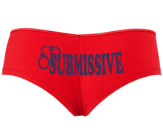 Submissive - Cuff Logo - Red Boyshort