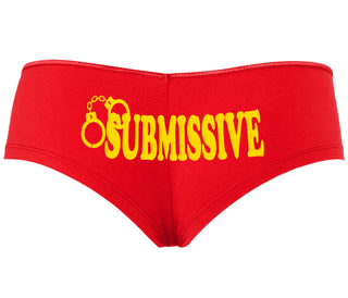 Submissive - Cuff Logo - Red Boyshort