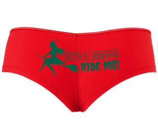 Save A Broom - Ride Me - Witch - Red Boyshort