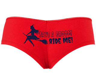 Save A Broom - Ride Me - Witch - Red Boyshort