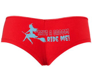 Save A Broom - Ride Me - Witch - Red Boyshort