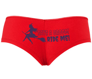 Save A Broom - Ride Me - Witch - Red Boyshort