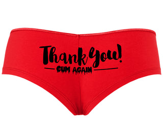 Thank You Cum Again - Red Boyshort