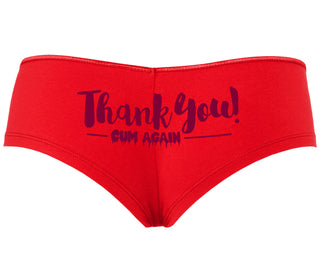 Thank You Cum Again - Red Boyshort