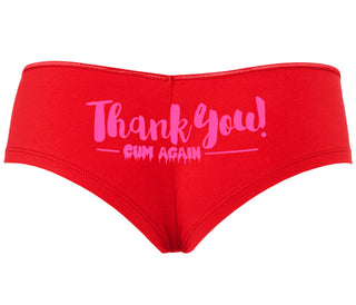Thank You Cum Again - Red Boyshort
