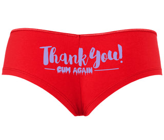 Thank You Cum Again - Red Boyshort