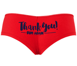 Thank You Cum Again - Red Boyshort
