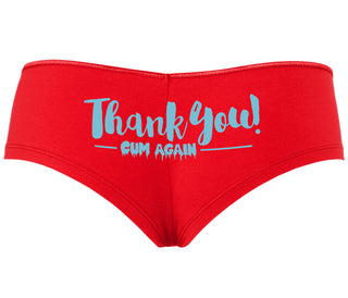 Thank You Cum Again - Red Boyshort