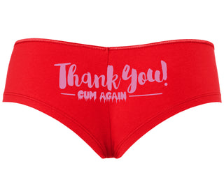 Thank You Cum Again - Red Boyshort