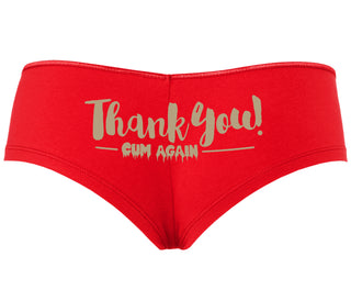 Thank You Cum Again - Red Boyshort