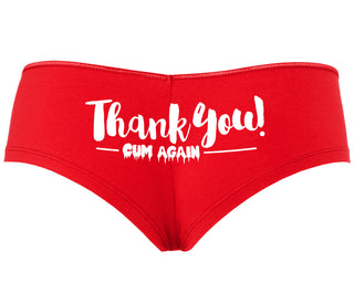Thank You Cum Again - Red Boyshort